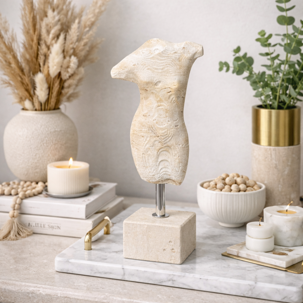 Marble Sculptural Décor Statue | Timeless Artistic Luxury