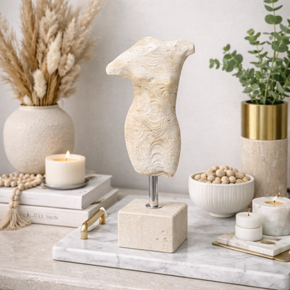 Marble Sculptural Décor Statue | Timeless Artistic Luxury