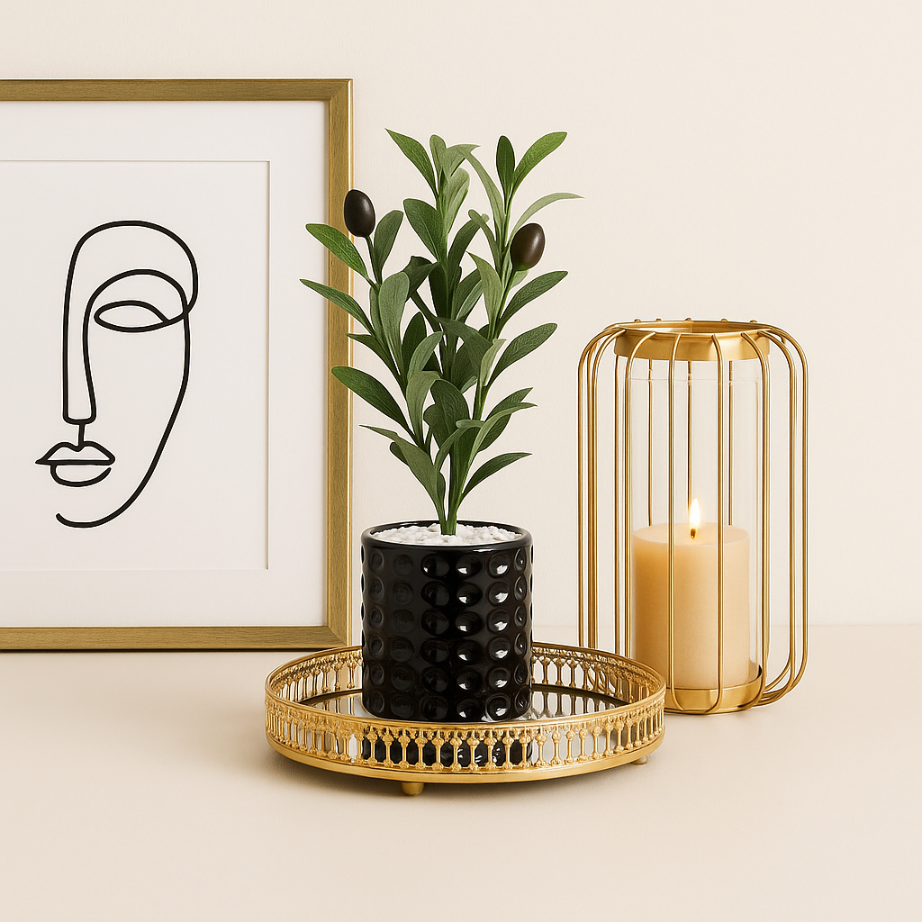 Artificial Olive Decorative Plant - pack of 2