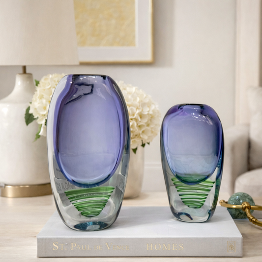 Modern Colored Heavy Glass Vases