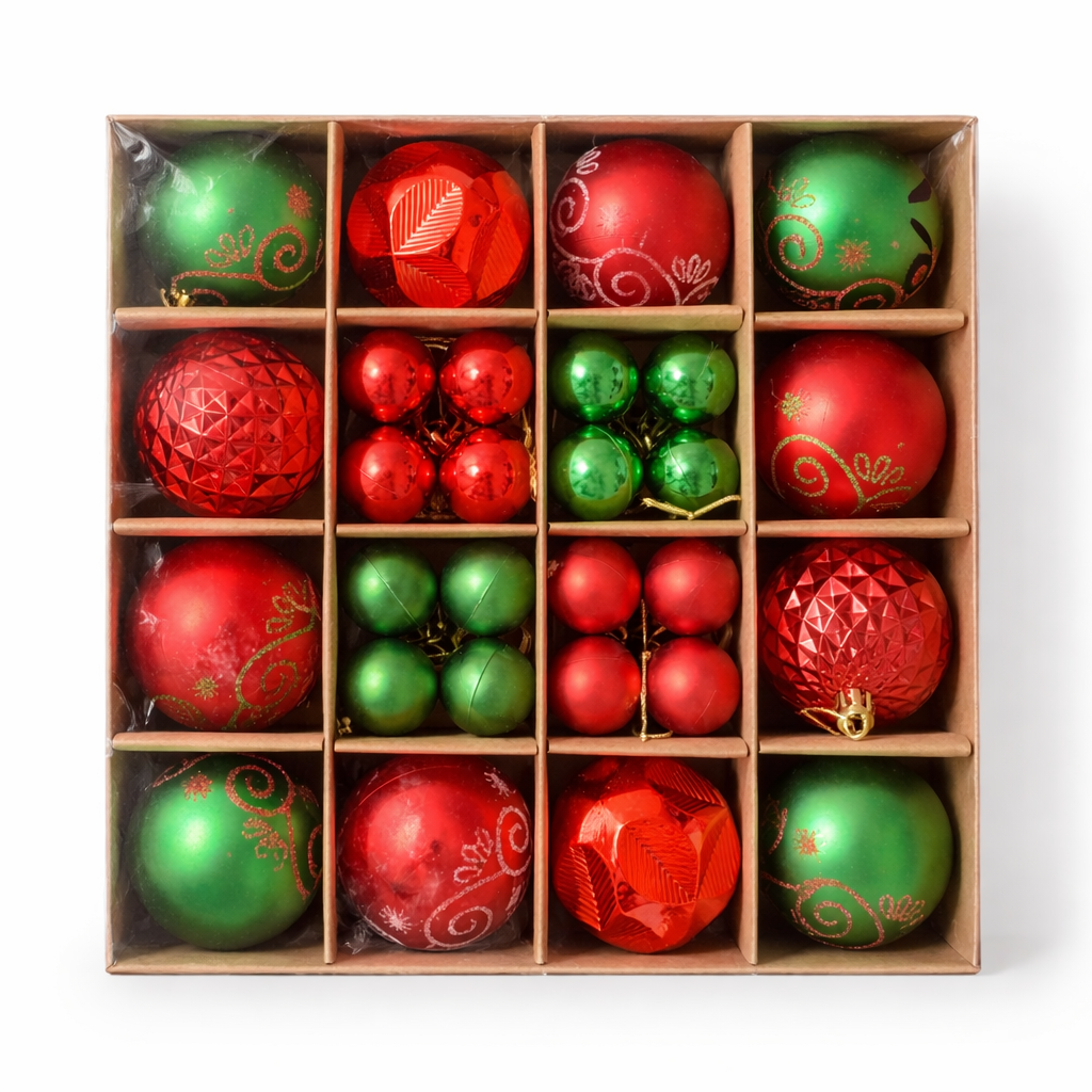 Christmas Tree Ornament Set | Classic Festive Colors