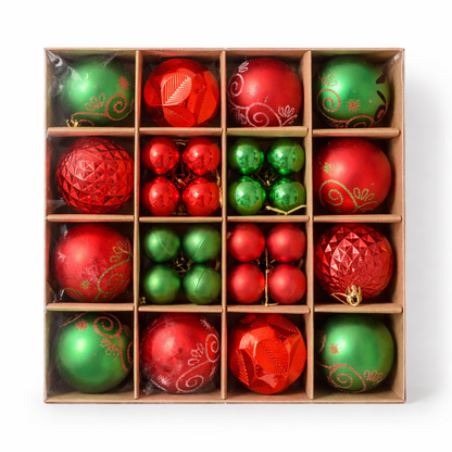 Christmas Tree Ornament Set | Classic Festive Colors