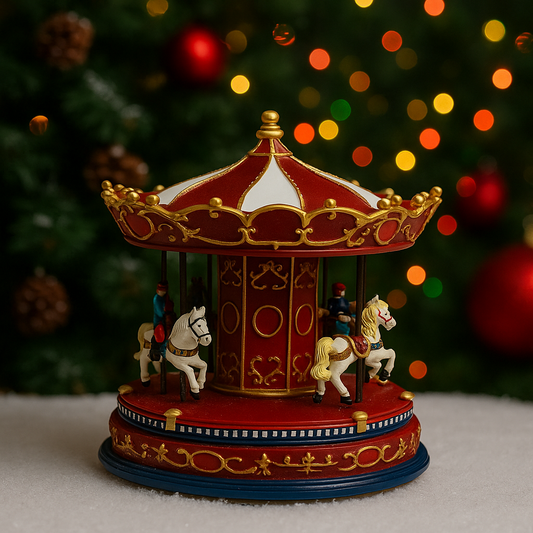 Rotating Christmas Carousel Music Box With USB