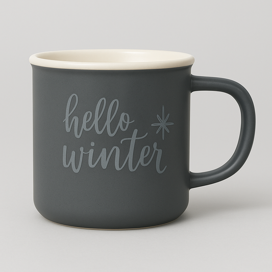 “Hello Winter” Ceramic Mug - pack of 2