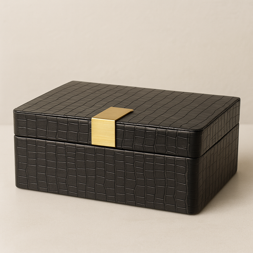 Premium Leather Box with Stainless Steel Clasp