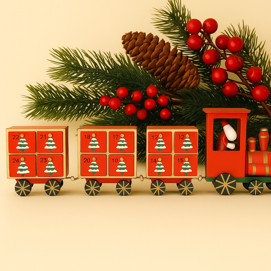Wooden Christmas Advent Train