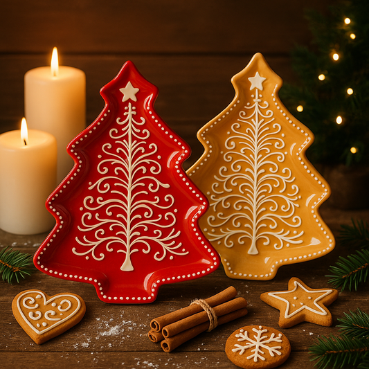 Festive Tree Ceramic Plates