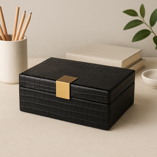 Premium Leather Box with Stainless Steel Clasp