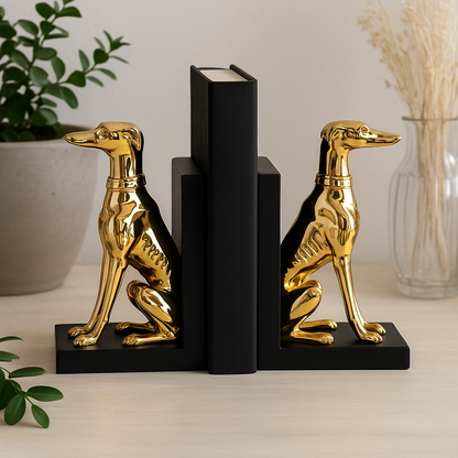 Golden Dog Bookends