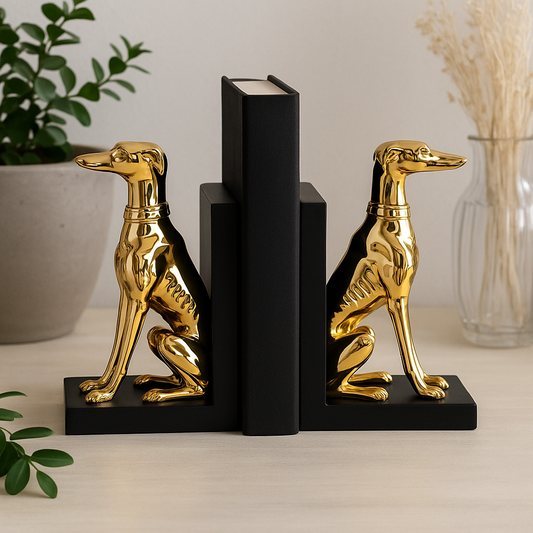 Golden Dog Bookends