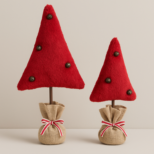 Soft Plush Christmas Trees Decor - set of 2