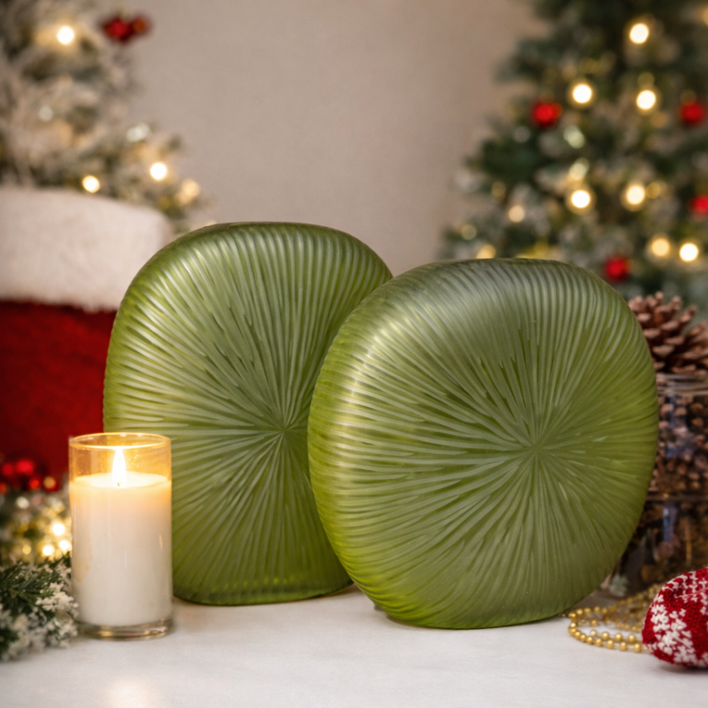 Modern Glass Vase Set of 2