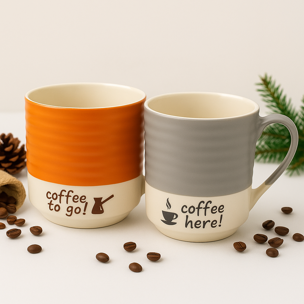 Modern & Cozy Coffee Mugs - set of 2