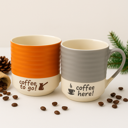 Modern & Cozy Coffee Mugs - set of 2