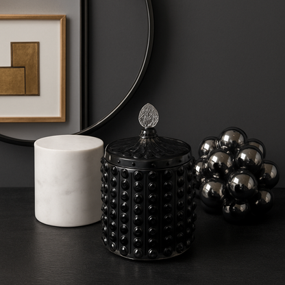 Luxury Black Crystal Candle