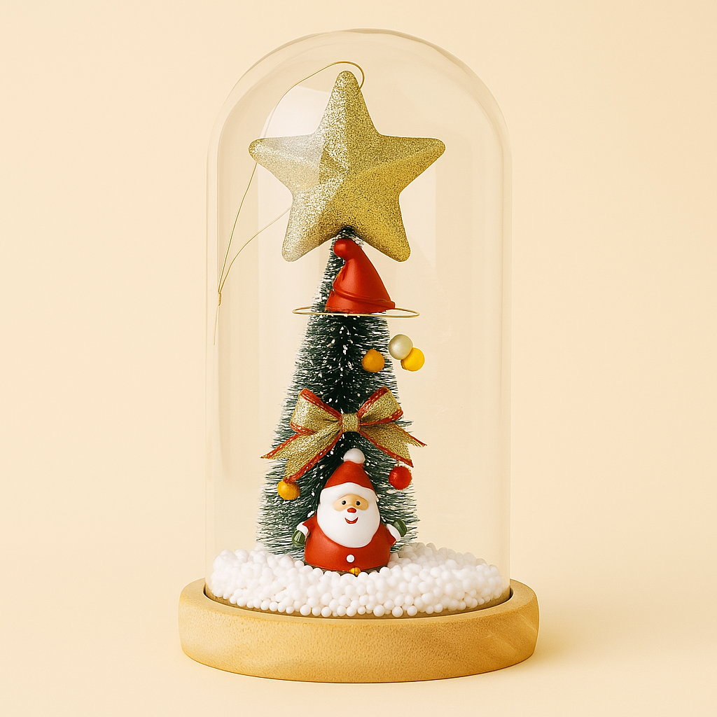 Christmas Glass Dome with Light