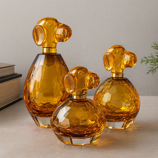 Glass dog figurines