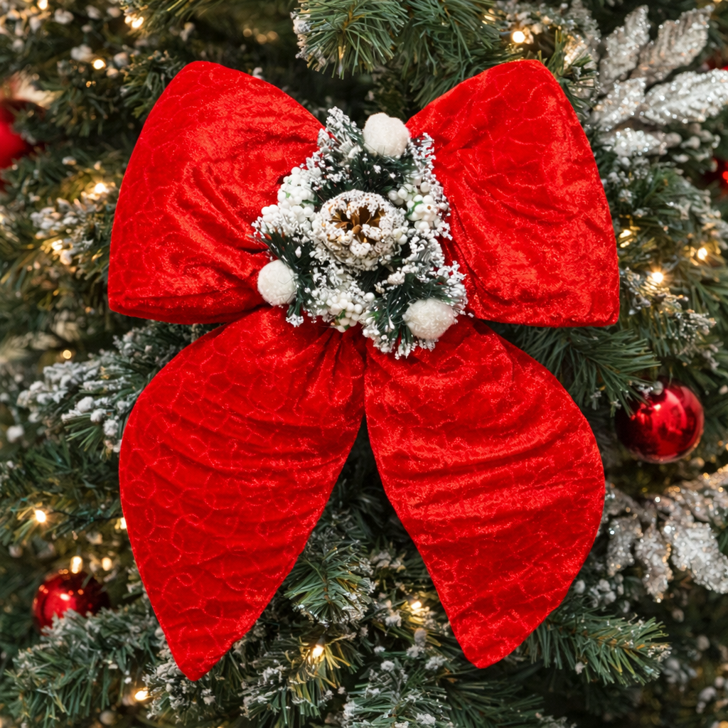 Christmas Tree Bow with an Elegant Touch (60cm)