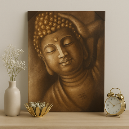 Golden Buddha Serenity Wall Art