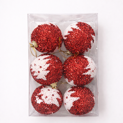 Elegant Sparkling Christmas Ornaments - pack of 2