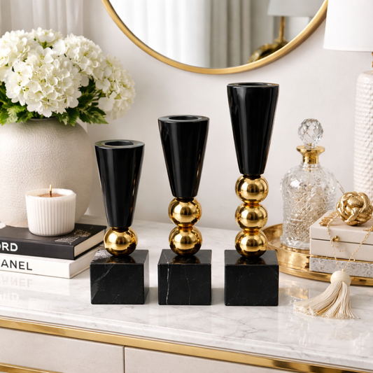 Luxury Marble Candle Holder | Where Elegance Meets Minimalism set of 3