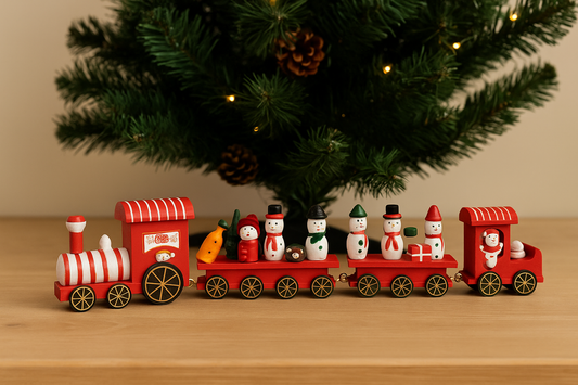 Wooden Christmas Decorative Train