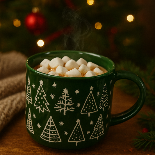 Festive Green Mug pack of 2
