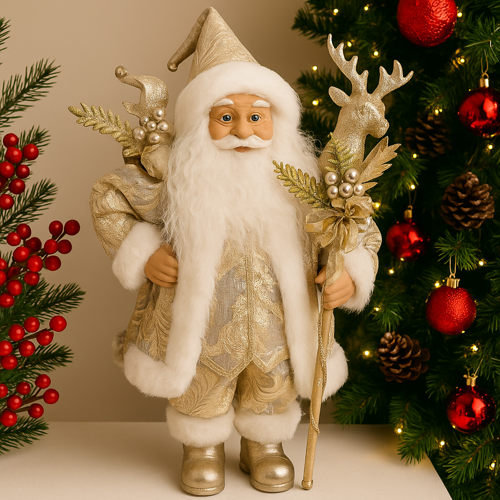 Golden Santa of Elegance – A Touch of Festive Luxury