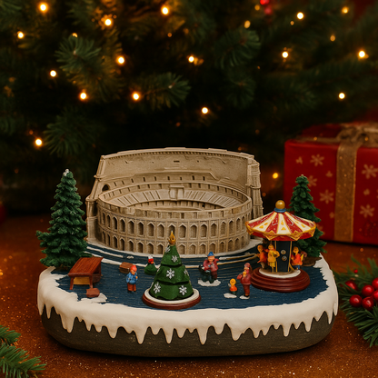 Christmas Colosseum Miniature - Lighted