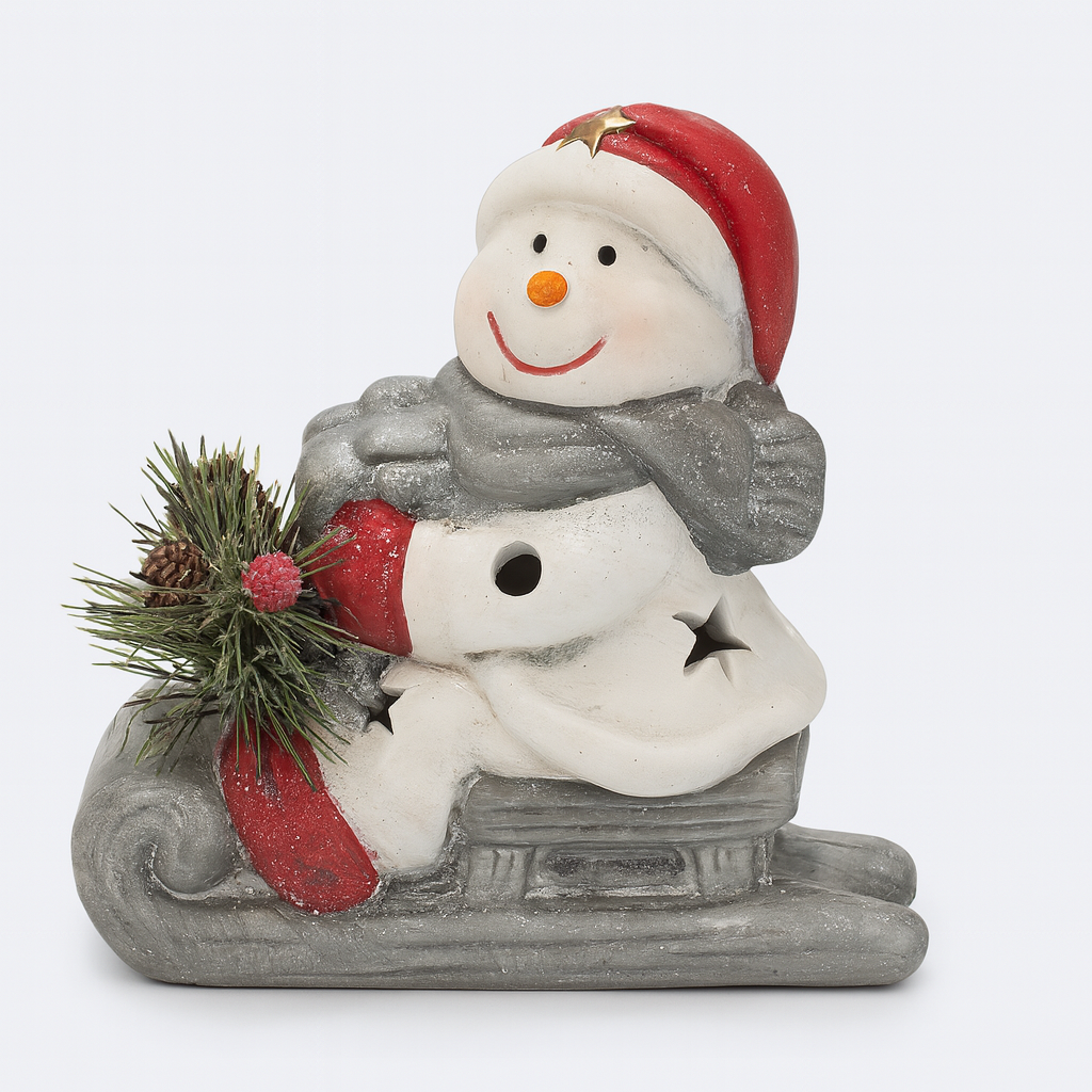Snowman Christmas LED Figurines - set of2