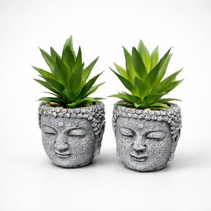 Artificial Plant in Buddha Pot | Timeless Decorative Elegance pack of 2