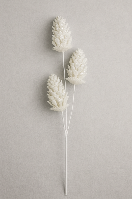 Elegant Glitter Cone Decorative Stem - Pack Of 2