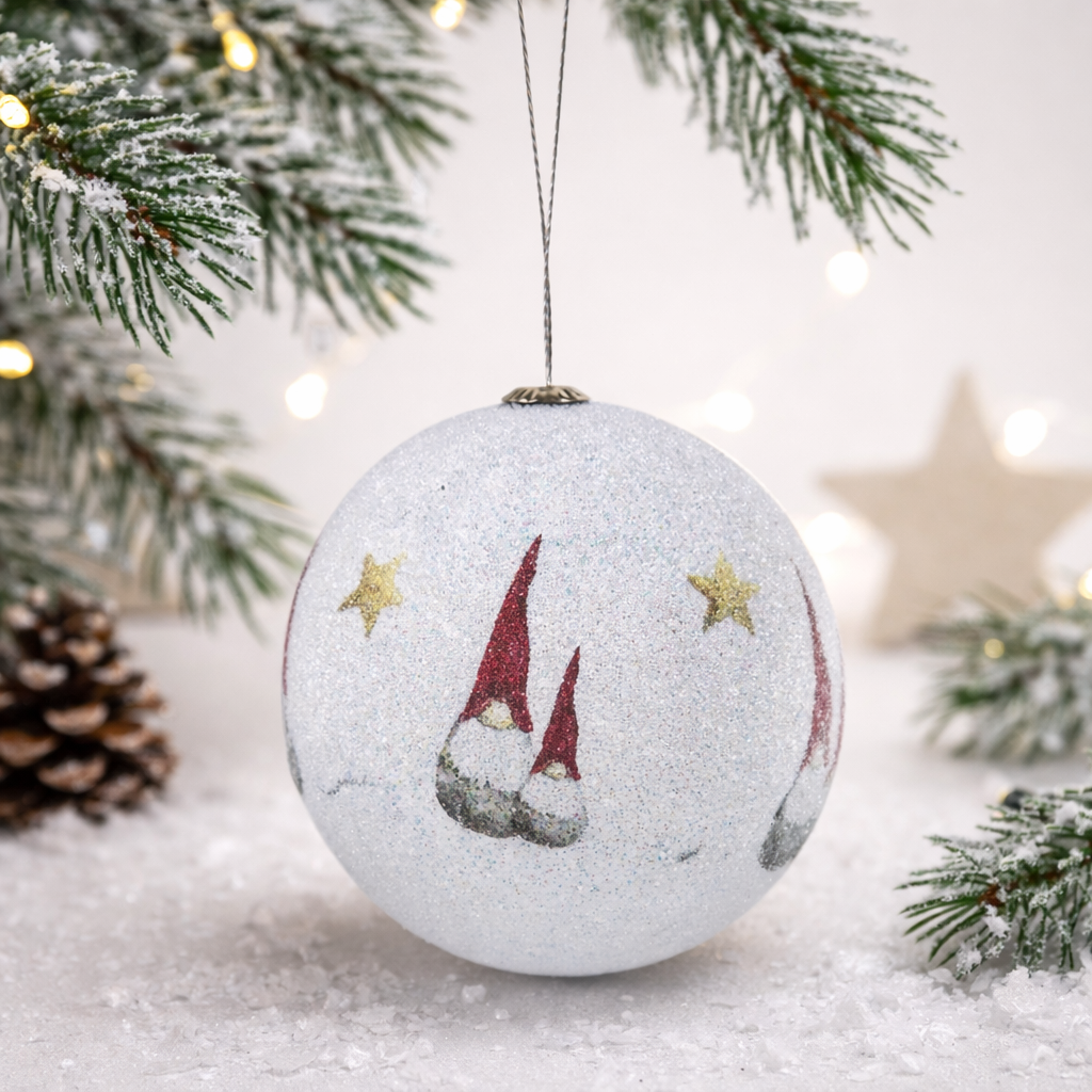 Elegant Winter-Themed Christmas Ornament - pack of 2