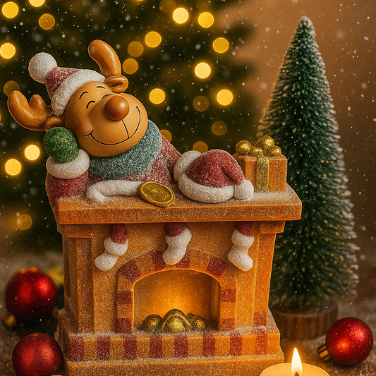 Santa Reindeer Figurine