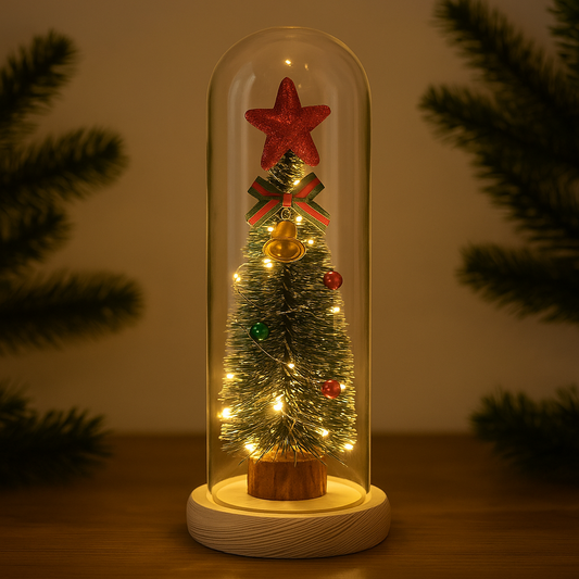 Christmas Tree Dome - 30cm with lights battery
