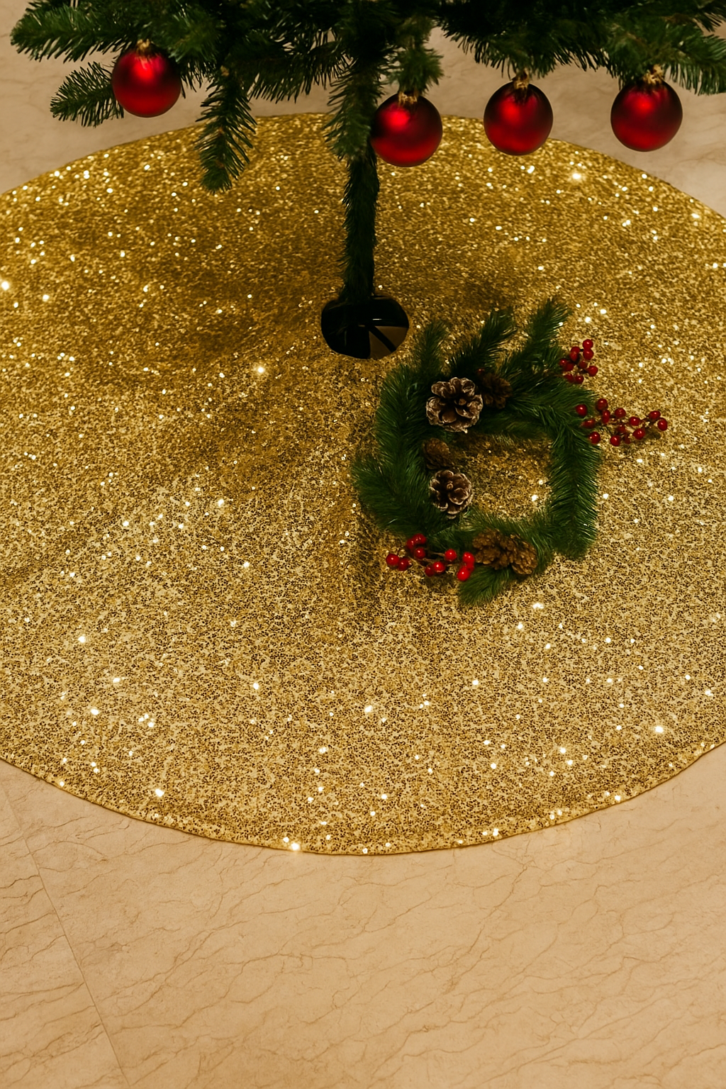 Shiny Christmas Tree Skirt
