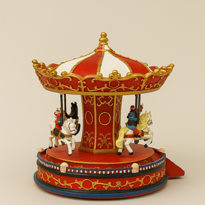 Rotating Christmas Carousel Music Box With USB