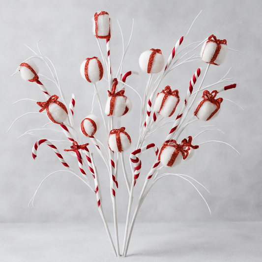 Christmas Candy Branch Decoration - Set of 3