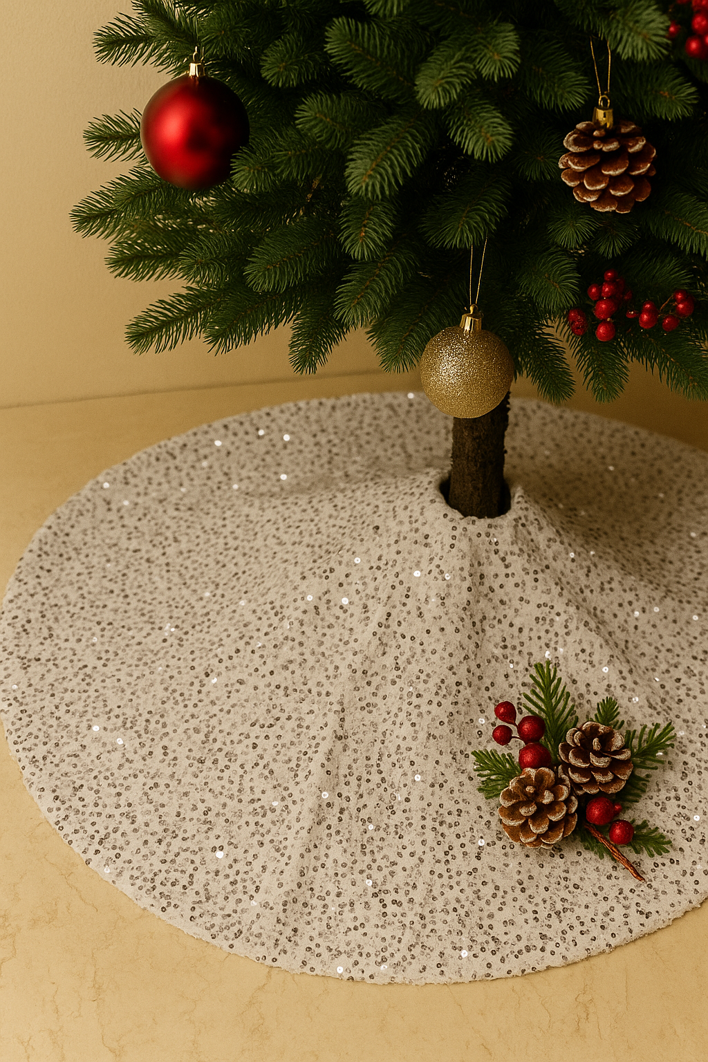 Shiny Christmas Tree Skirt