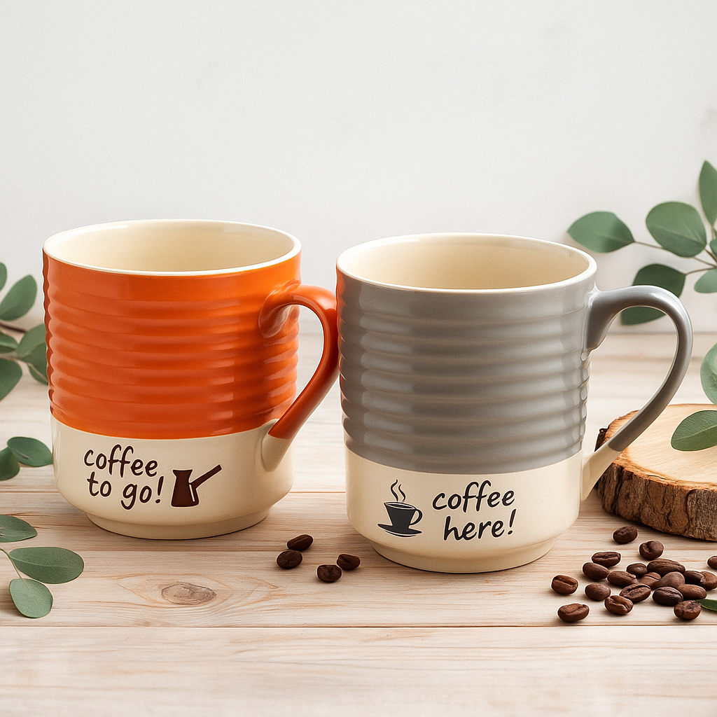 Modern & Cozy Coffee Mugs - set of 2