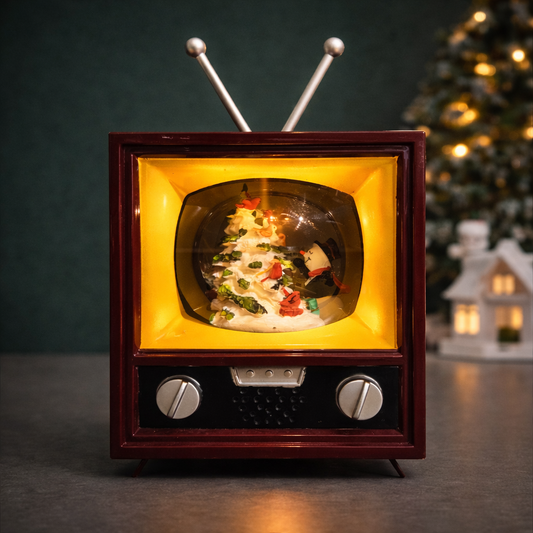 Christmas Music TV Décor – A Nostalgic Glowing Touch