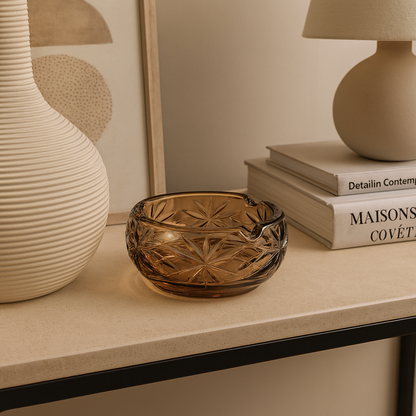 Cut Glass Ashtray | Elegant Classic Design pack of 2