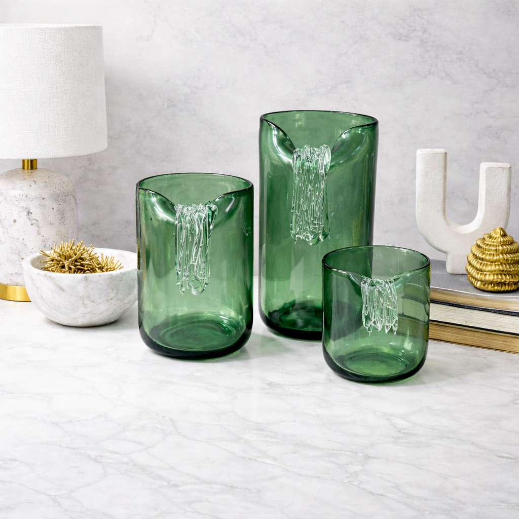 Decorative Glass Vases set of 3