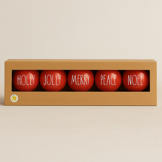 Festive LED Christmas Ornament Balls set of 5