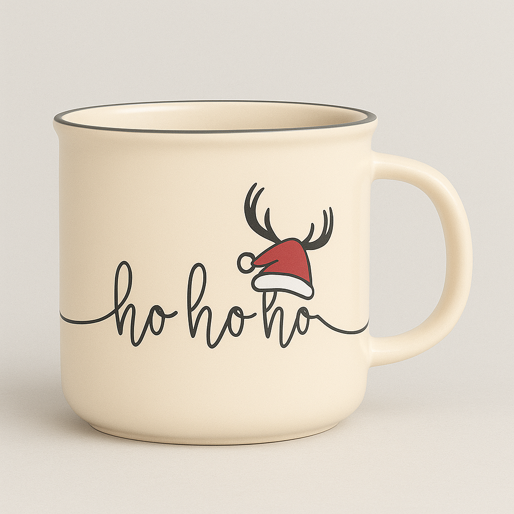 Festive “Ho Ho Ho” Christmas Mug - pack of 2