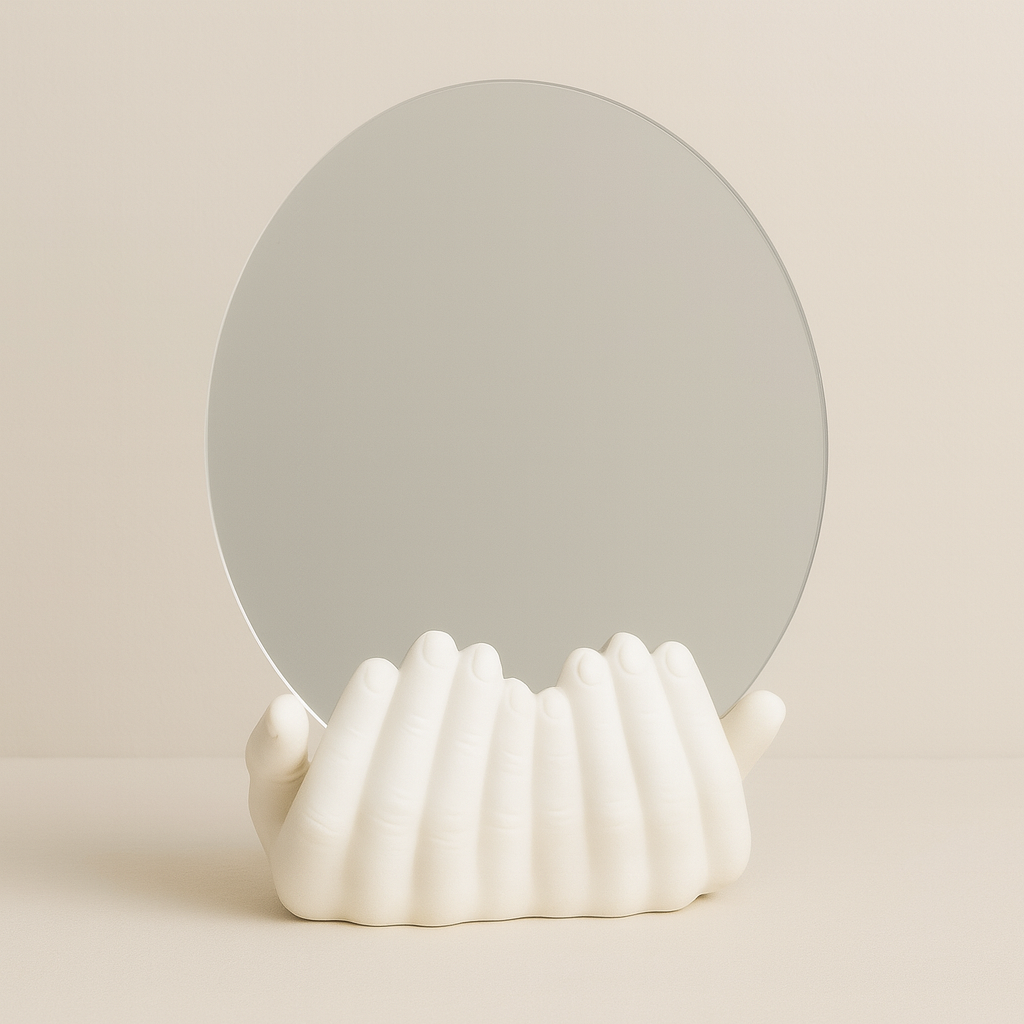 Sculptural Mirror Hand Décor Piece