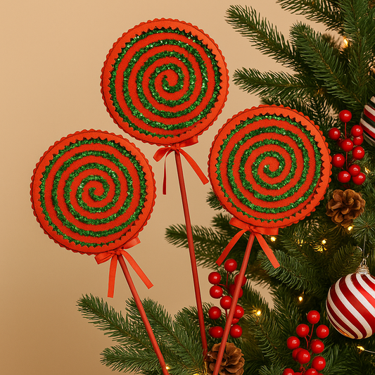 Christmas Lollipop Decor – Sweet Festive Charm - Pack Of 2