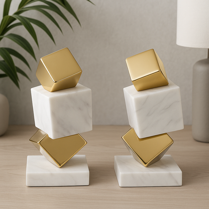 Modern Marble Bookend With A Luxurious Touch