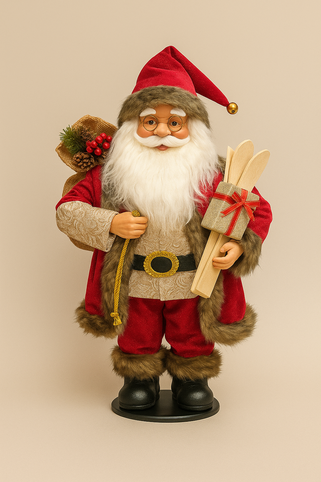 Classic Red & Gold Santa – Timeless Holiday Elegance