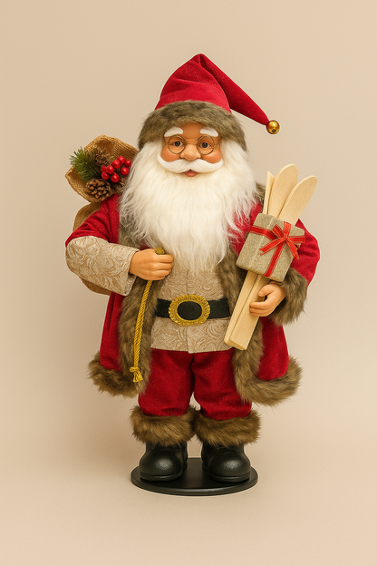 Classic Red & Gold Santa – Timeless Holiday Elegance
